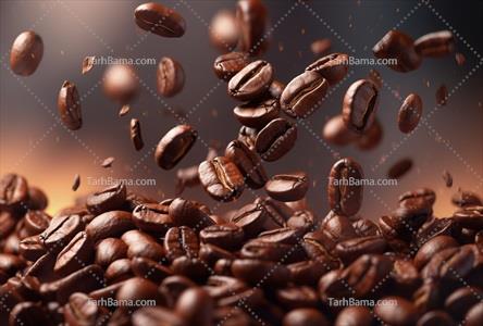تصویر با کیفیت دانه های قهوه ساخته شده با هوش مصنوعی